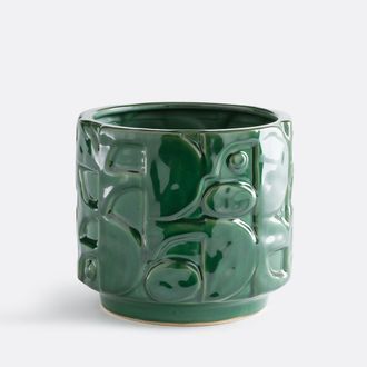 La Redoute Interieurs Bloempot van reli&euml;fkeramiek, diameter 21 cm, KYRIA