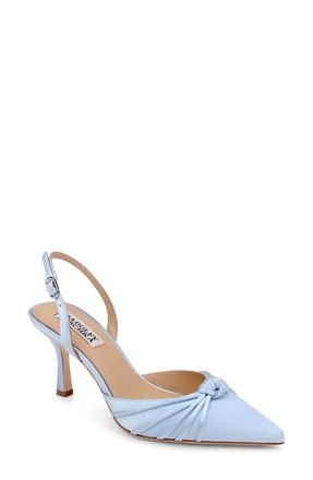 Badgley Mischka Yena dOrsay Pump in Blue Satin at Nordstrom, Size 8.5
