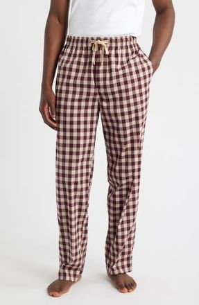 Nordstrom Woven Pajama Pants in Beige- Rust Jasper Plaid at Nordstrom Rack, Size X-Large