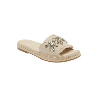 Chocolat Blu Womens Ellis Sandal In Natural Linen