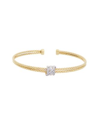 Meshmerise 18K Plated 0.10 Ct. Tw. Diamond Mesh Bangle