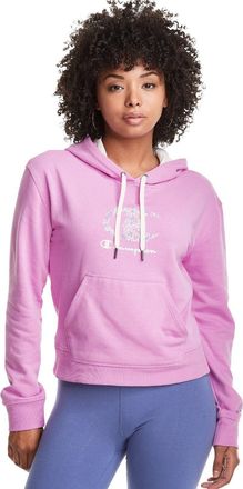 Champion Campus French Terry Hoodie Womens Pink Cotton Long Sleeve GBO123