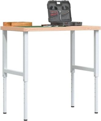 vidaXL Vidaxl - Banco Lavoro 100x60x(73-99,5) cm Legno di Faggio Rettangolare