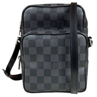 Louis Vuitton Damier Graphite Black Gray Damier Graphite Shoulder Bag (Pre-Owned)
