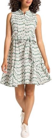 Matty M Mona Floral Embroidered Sleeveless Cotton Dress in Clover at Nordstrom Rack, Size X-Small