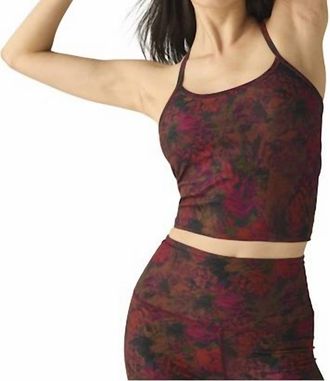 Beyond Yoga Softmark Slim Racerback Cropped Tank Top In Midnight Floral