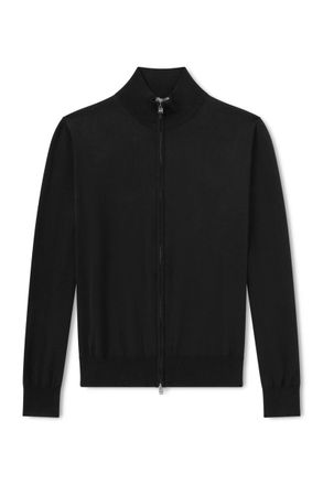 Canali Slim-Fit Cotton Zip-Up Sweater