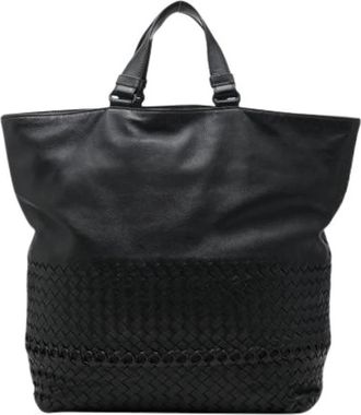 Bottega Veneta Pre-owned Vintage Tote Bag - Dames - Vintage Shopper - Zwart - ONE Size - Leer - Vintage