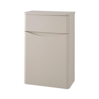 Clifton Cashmere Bathroom Back to Wall WC Toilet Unit 500mm Wide in Pale Grey