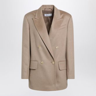 Max Mara Cremefarbene zweireihige Jacke von Max Mara