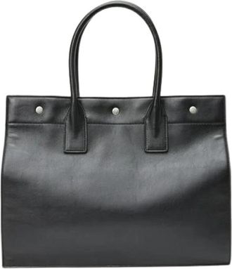 Saint Laurent Pre-owned Vintage Tote Bag - Dames - Vintage Shopper - Zwart - ONE Size - Leer - Vintage