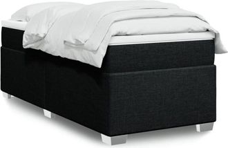 vidaXL Vidaxl - Cama Box Spring Con Colch&oacute;n Tela Negro 100x200 Cm
