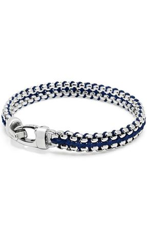 Nialaya Navy Woven Box Chain Bracelet at Nordstrom, Size X-Large