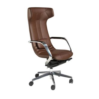 Angel Cerd&aacute; Leatherette Swivel Office Chair in Brown