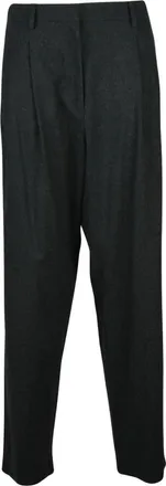 Alysi Broeken, Dames, Grijs, S, Wol, Tapered Broeken
