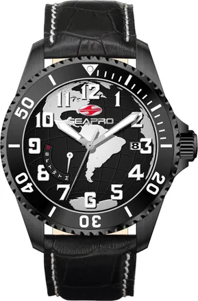 Seapro Mens Voyager Black Dial Watch