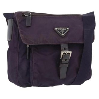 Prada Pre-owned Cross Body Bags, female, Purple, Size: ONE SIZE Pre-owned Vintage Shoulder Bag