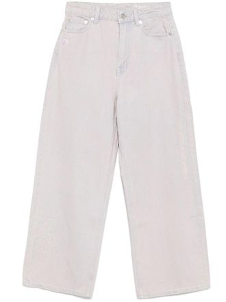 Aape By A Bathing Ape logo patch jeans - women - Cotton - M - Purple