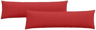 vidaXL Cojines De Sof&aacute; 2 Pcs Rojo 145 X 40 Cm Tela Vidaxl