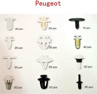 Trade Shop Trade Shop - Establezca El Clip De Fijaci&oacute;n Para El Coche Peugeot Pack 345 Piezas De Pl&aacute;stico