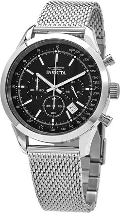 Invicta Speedway Chronograph Quartz Black Dial Mens Watch 24208