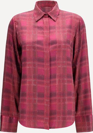 Ermanno Scervino Crystal check satin Shirt Female 40
