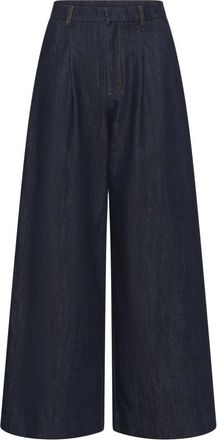 Gestuz Wide Broeken - Dames - Wijde Broeken - Blauw - S - Broeken