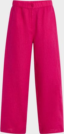 Eileen Fisher Wide-Leg Organic Linen Pants