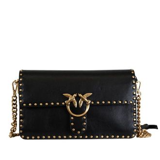 Pinko Pinko, Dames, Tassen, Zwart, Maat: ONE Size Leer
