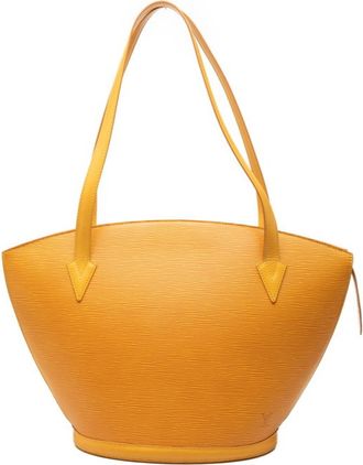 Louis Vuitton Yellow Leather Shoulder Bag Tote Bag (Pre-Owned)