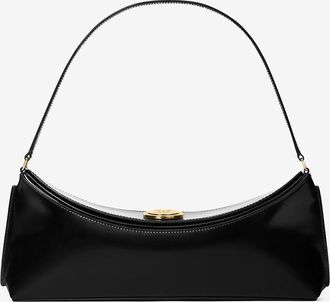 Jacquemus Baguette-Tasche aus gl&auml;nzendem Leder La pochette Ovalo