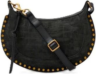 Isabel Marant Tassen, Dames, Zwart, ONE Size, Leer, Oskan Moon Kroko