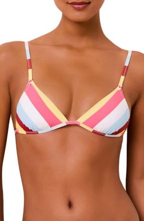 Solid & Striped The Lulu Stripe Triangle Bikini Top in Symi Stripe at Nordstrom, Size X-Large