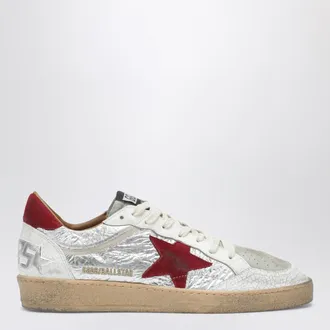Golden Goose Ball Star silver/red sneakers