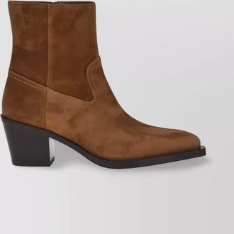 Stuart Weitzman western-inspired almond toe ankle boots