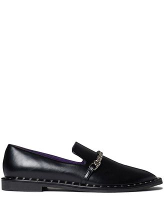 Stella McCartney Falabella loafers verfraaid met ketting - Zwart