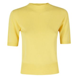 SOLOTRE T-Shirts, female, Yellow, Size: XL Slim Sweater