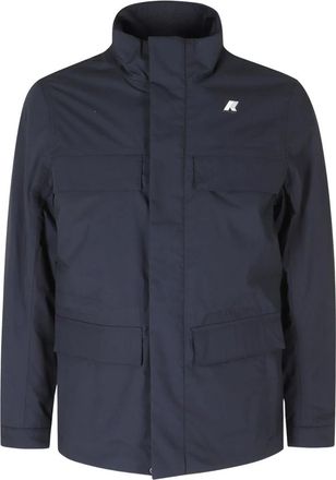 K-Way Giacca Manuene Warm Micro Canvas da Uomo - - Jackets - Uomo - Blu - S