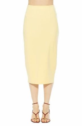 Alexia Admor Jacki Pencil Midi Skirt in Yellow at Nordstrom Rack, Size 14
