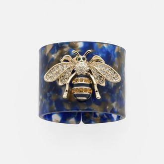 Joanna Buchanan Stripey bee resin napkin rings, set of four in Blue at Nordstrom