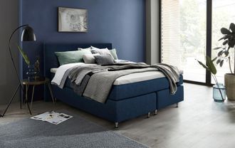 Inosign Boxspringbett »Zahara« inkl. Topper, besonderes Highlight: aufgenähten Jeanstaschen - Optik