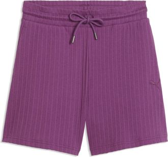 Puma Shorts a vita alta HER 5 da donna, Accessori, Viola, XL