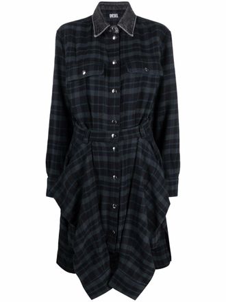 Diesel Chemisier a quadri Janice - Nero