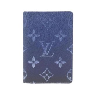 Louis Vuitton Pre-owned Business card case - Heren - Pre-owned - Blauw - Maat: ONE Size