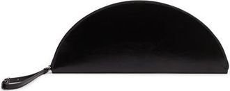Maison Margiela Big Half Moon Leather Clutch in Black at Nordstrom