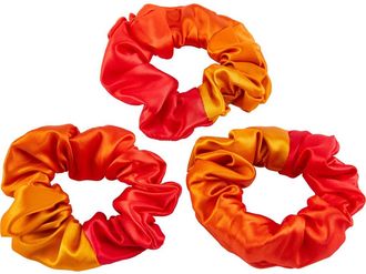 Blissy 3-Pack Silk Scrunchies in Orange Ombre at Nordstrom