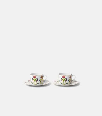 L'OBJET Set di 2 tazze da t&egrave; e piattini Grand Tour