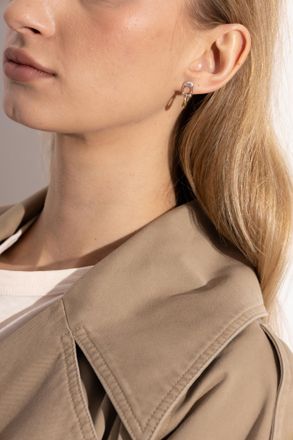 Coach Earrings With Logo, Womens, Gold