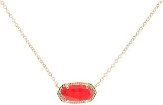 Kendra Scott Elisa Birthstone Womens Necklace Womens Necklace July/Gold/Red Illusion