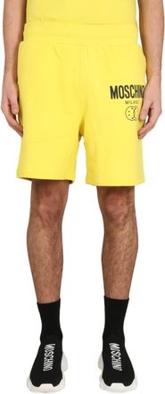 Moschino Yellow Logo Shorts